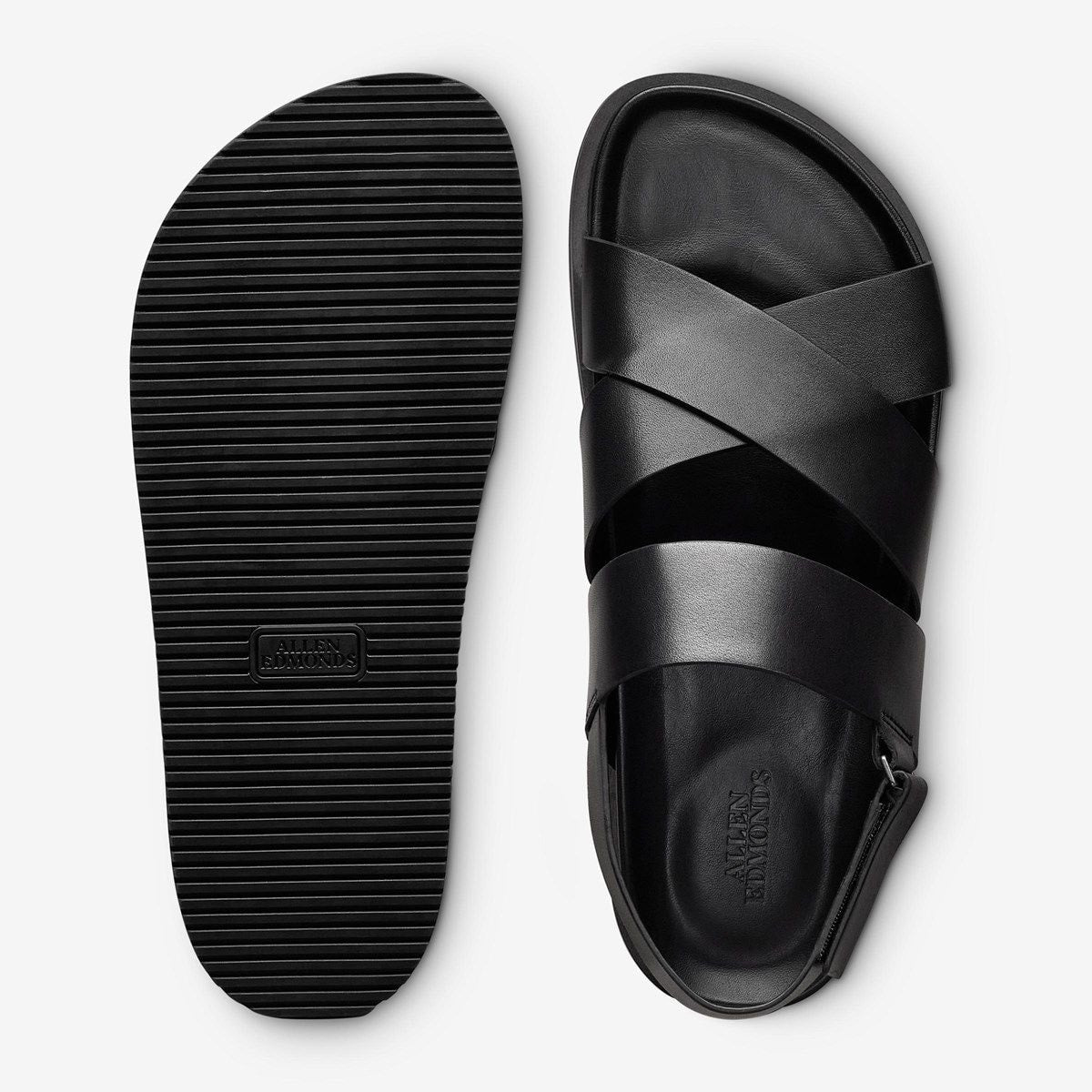 Davenport Sandal - Black Leather