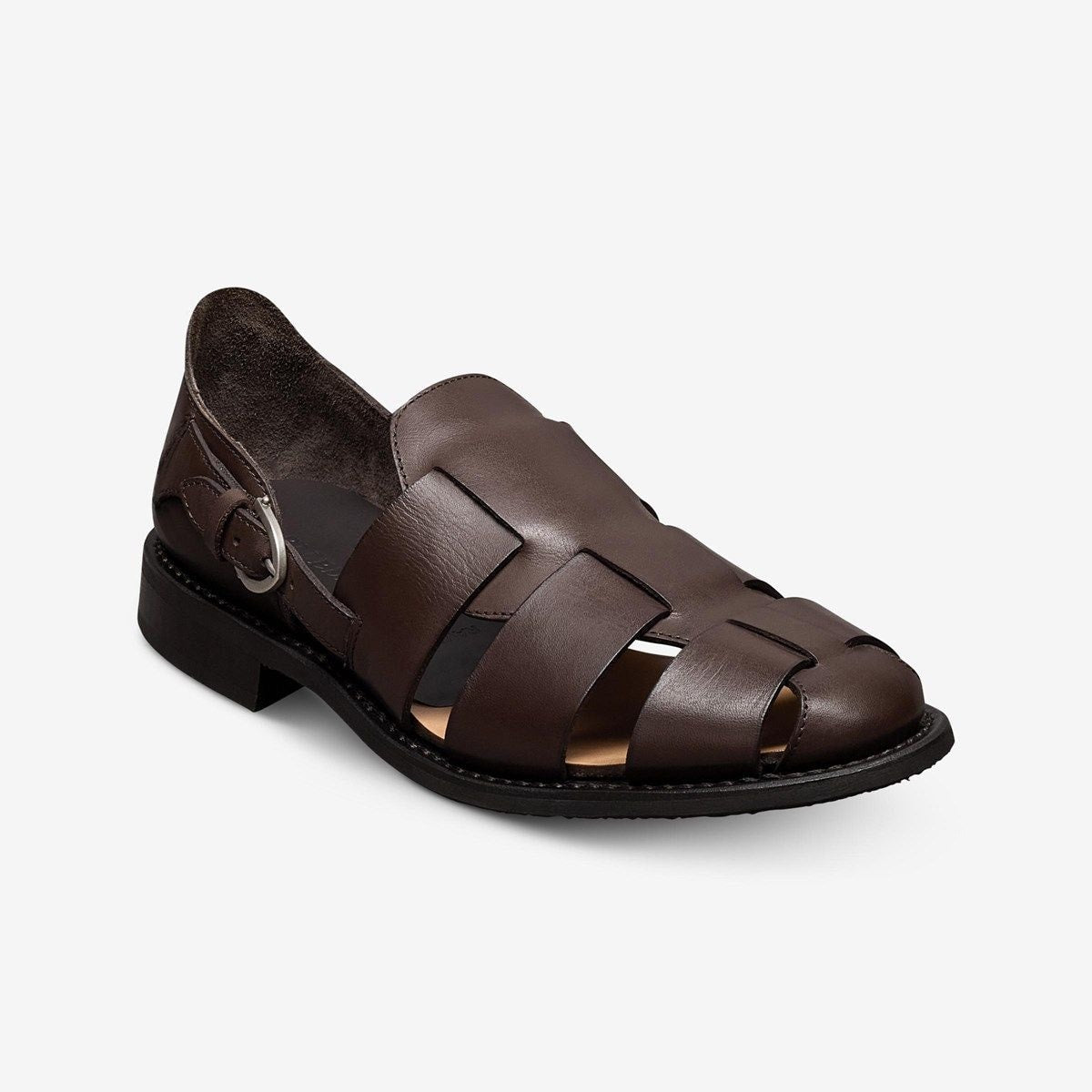 Ravello Fisherman Sandal - Dark Brown Leather
