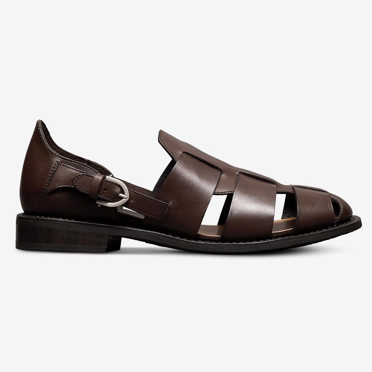 Ravello Fisherman Sandal - Dark Brown Leather