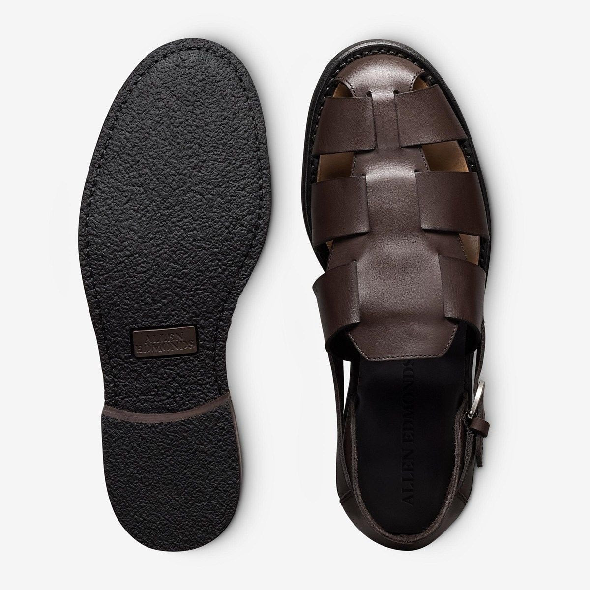 Ravello Fisherman Sandal - Dark Brown Leather