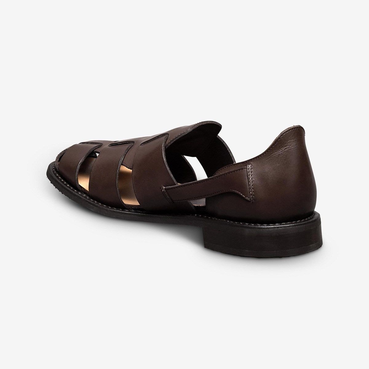 Ravello Fisherman Sandal - Dark Brown Leather