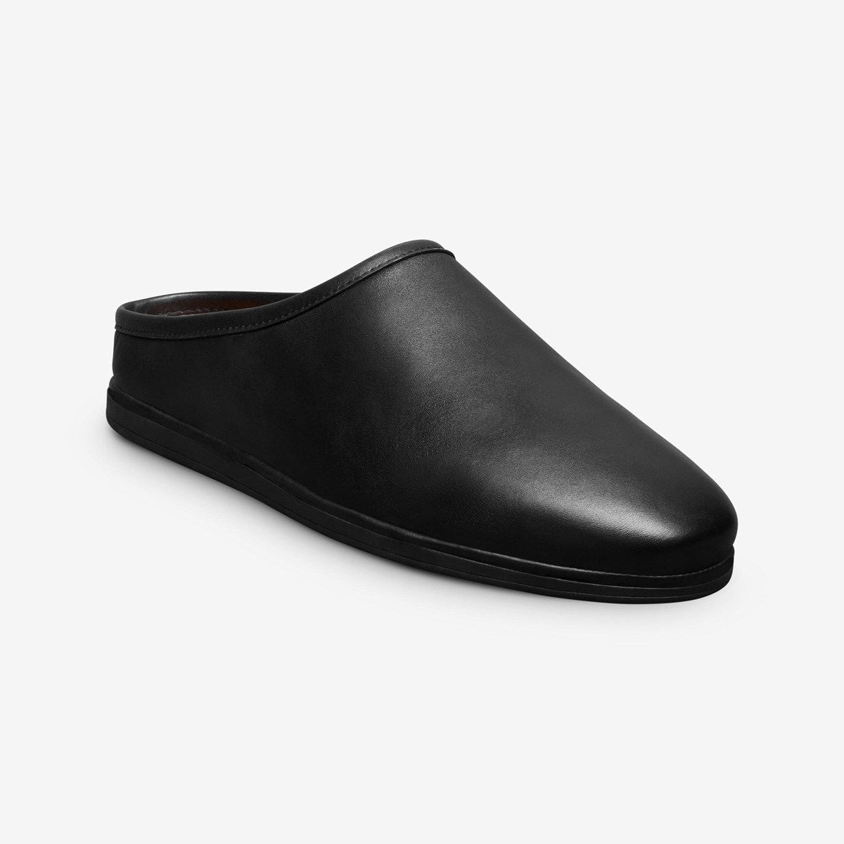 Soren Mule Slipper - Black Leather