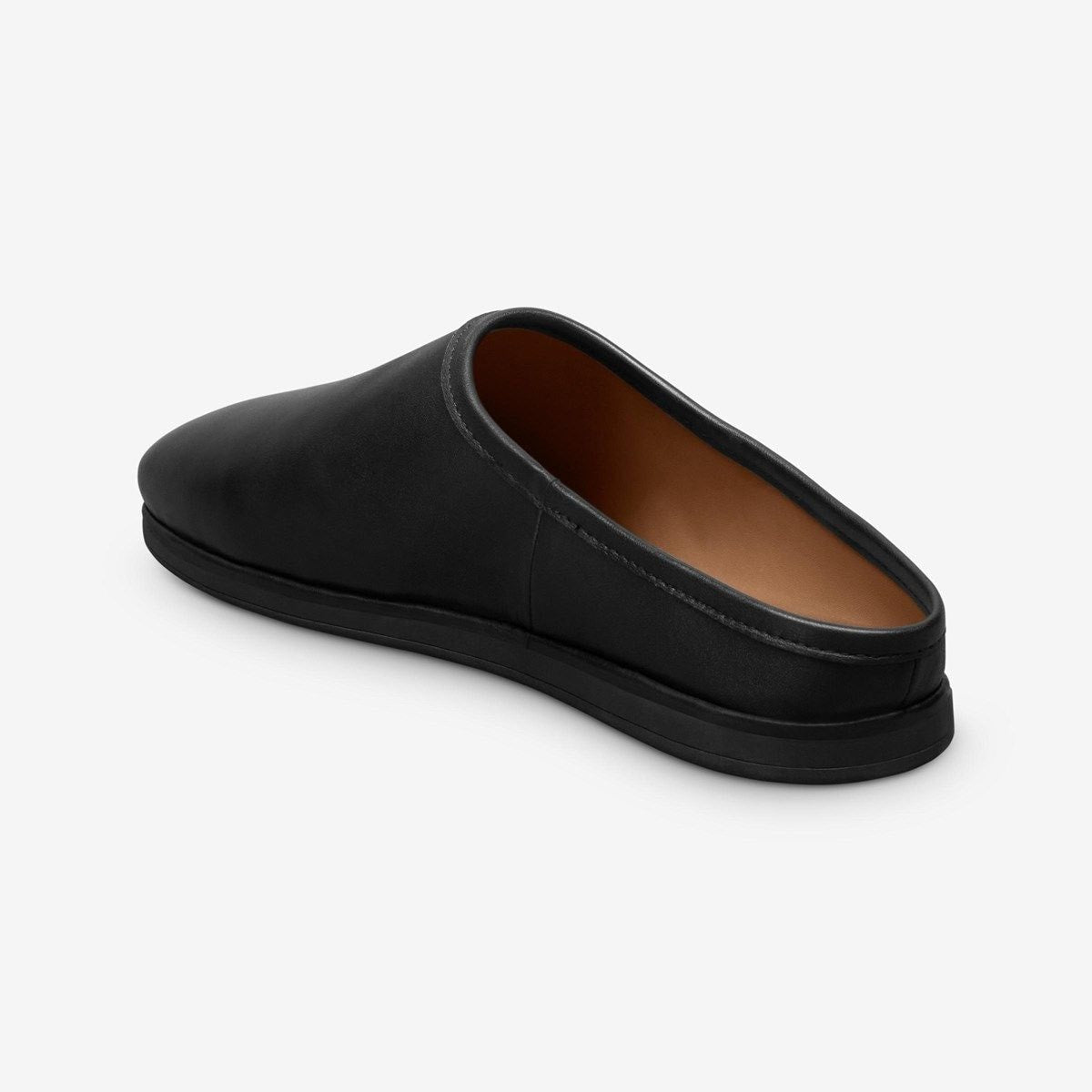 Soren Mule Slipper - Black Leather