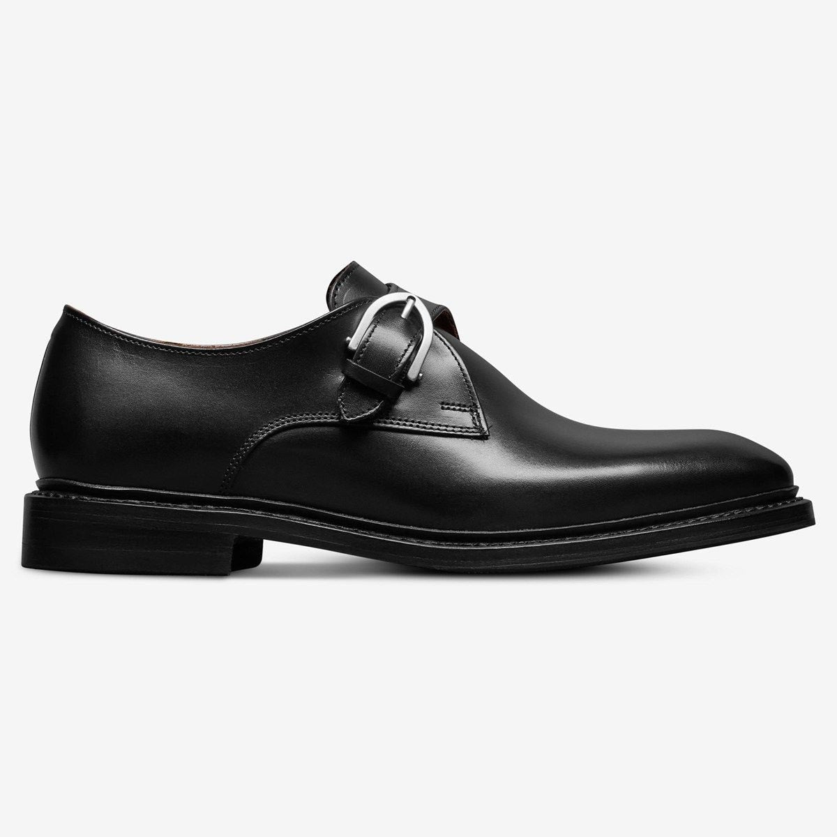 Ryder Single Monk Strap Dress Shoe - Black Leather