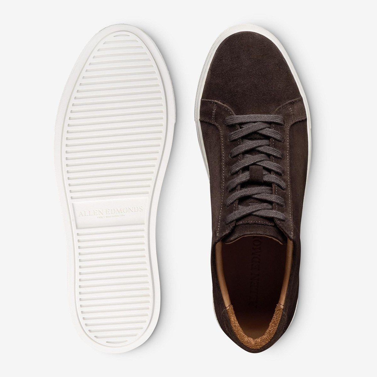 Courtside Lace-up Sneaker - Bitter Chocolate Suede