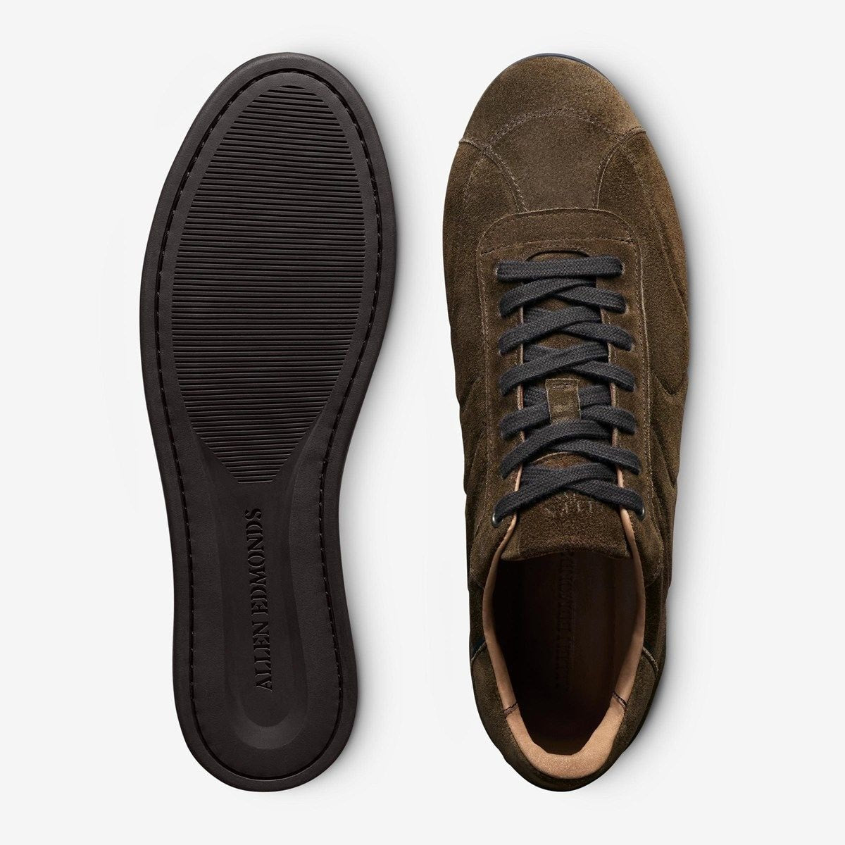 Aidan Lace-up Sneaker - Dark Olive Green Suede