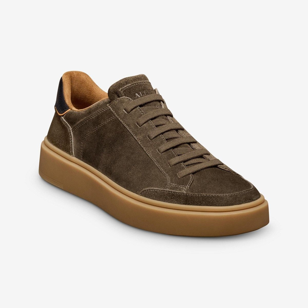 Oliver Slip-on Stretch-lace Sneaker - Dark Olive Green Suede