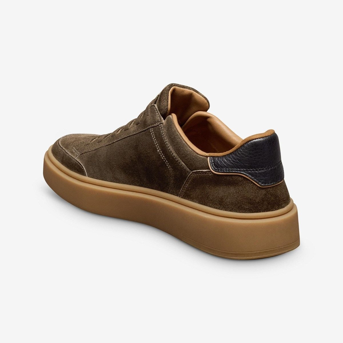 Oliver Slip-on Stretch-lace Sneaker - Dark Olive Green Suede