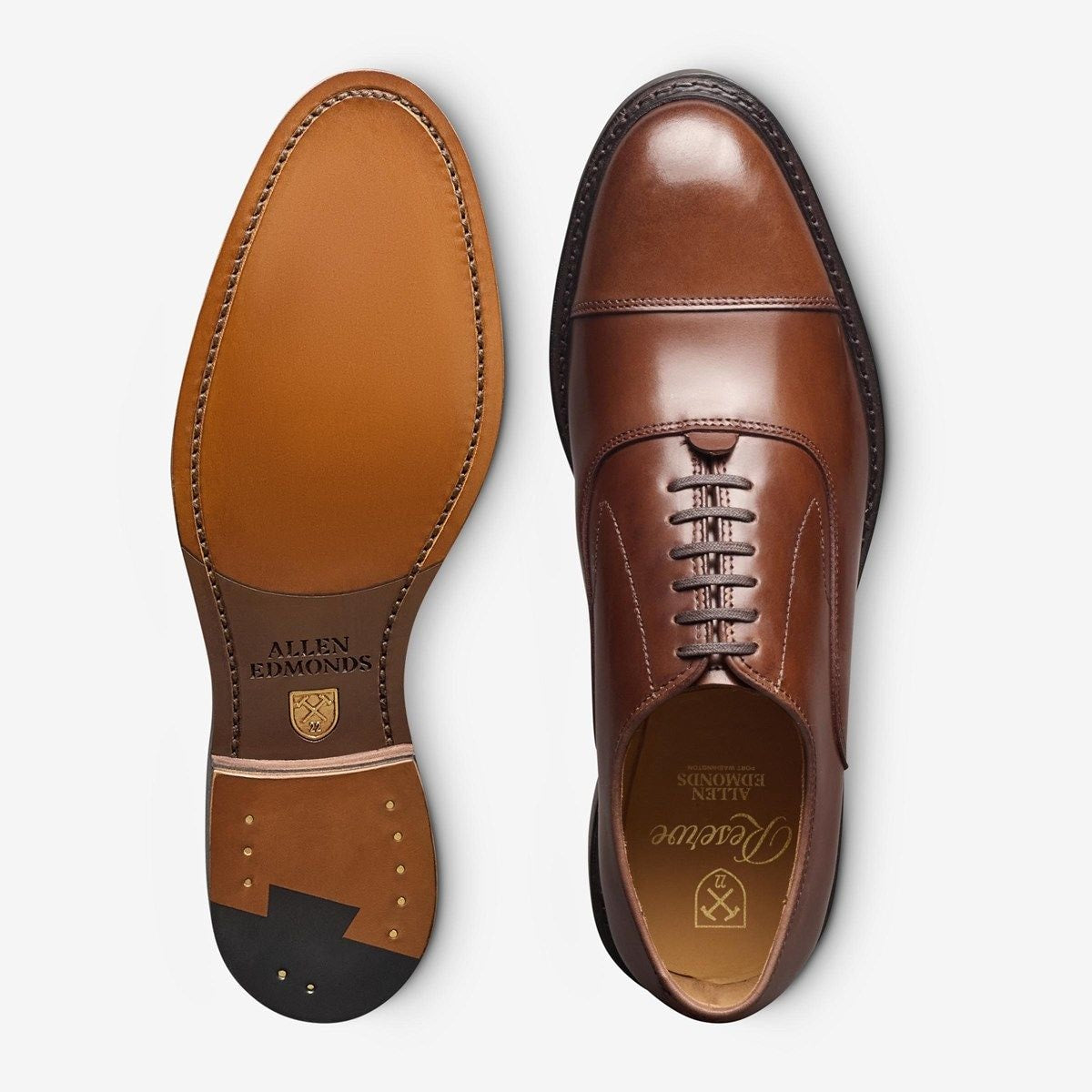 Manhattan Reserve Cap-toe Oxford Dress Shoe - Natural Polished Calf Leather